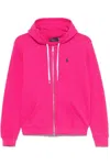 Polo Ralph Lauren Hoodie Logo Embroidered Front Pockets In Pink