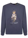 Polo Ralph Lauren Hoodie Man Ralph Lauren - Lscnm4 Long Sleeve Sweatshirt - Blue In Purple