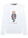 Polo Ralph Lauren White Polo Bear Graphic Sweatshirt In White