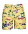 Polo Ralph Lauren Polo Bear Traveller Swim Shorts In Yellow
