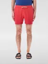 Polo Ralph Lauren Bermuda Mare In Poliestere Stretch Rosso Uomo In Burgundy