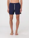 Polo Ralph Lauren Blue Swim Shorts With Elasticated Waist And Embroidered Pony Logo On The Front In Navy