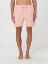 Polo Ralph Lauren Orange & White Traveler Swim Shorts In Orange