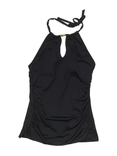 Pre-owned Polo Ralph Lauren Swimsuit Top Black Solid Pattern Swimwear