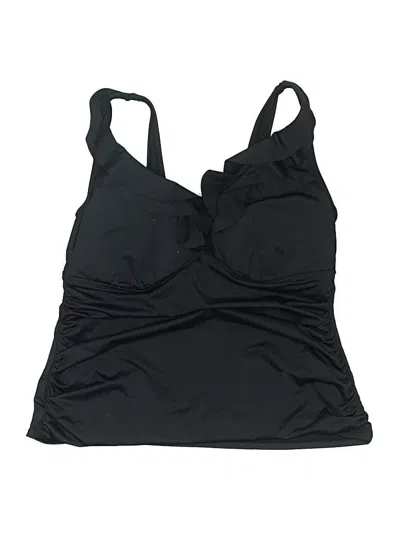 Pre-owned Polo Ralph Lauren Swimsuit Top Black Solid Pattern Swimwear