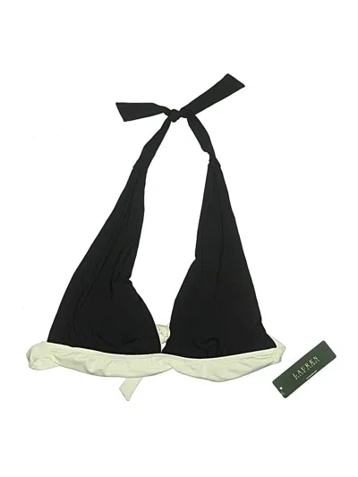 Polo Ralph Lauren Swimsuit Top Black Solid Pattern Swimwear