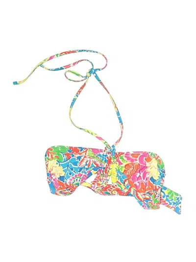 Pre-owned Polo Ralph Lauren Swimsuit Top Blue Paisley Pattern Swimwear