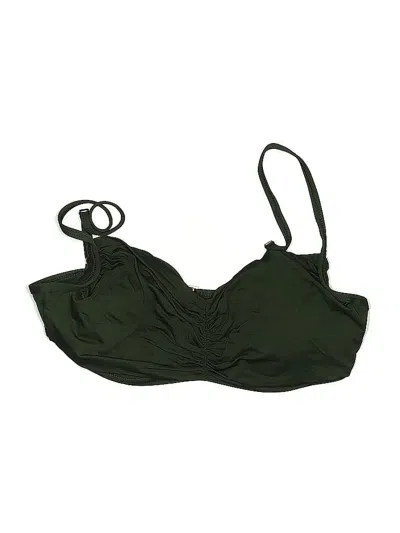 Pre-owned Polo Ralph Lauren Swimsuit Top Green Solid Pattern Swimwear