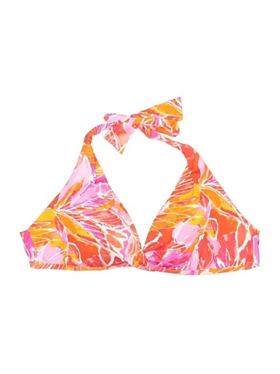 Pre-owned Polo Ralph Lauren Swimsuit Top Orange Tropical Pattern Swimwear