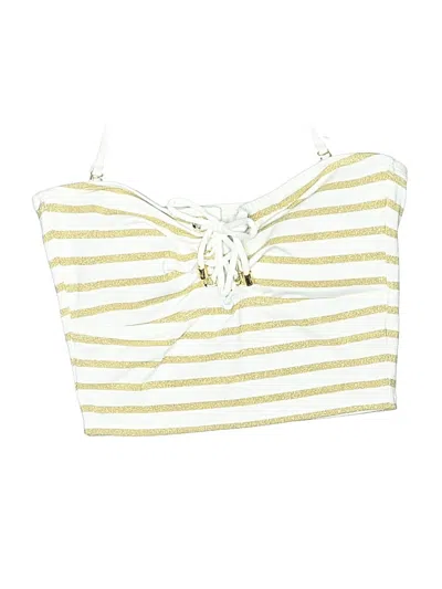 Pre-owned Polo Ralph Lauren Swimsuit Top Yellow Swimwear