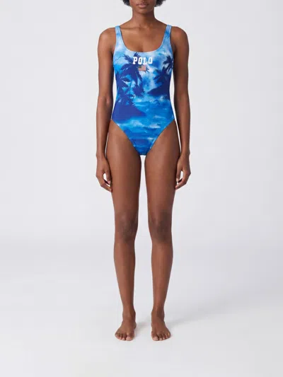 Polo Ralph Lauren Swimsuit Woman In Blue