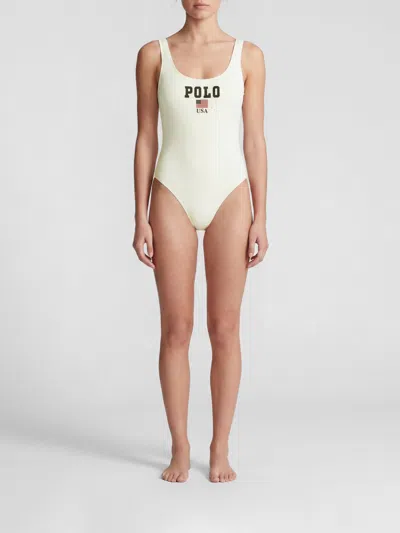 Polo Ralph Lauren Swimsuit Woman Color White In Multi