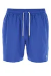 Polo Ralph Lauren Cerulean Blue Stretch Polyester Swimming Shorts In Blue
