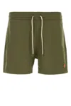 Polo Ralph Lauren Army Green Stretch Polyester Swimming Shorts In Green