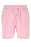 Polo Ralph Lauren Pink Stretch Polyester Swimming Shorts In Pink