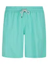 Polo Ralph Lauren Mens Two-slip-pockets Drawstring Swim Shorts Sunset Green Xxl In Green