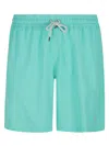 Polo Ralph Lauren Mens Two-slip-pockets Drawstring Swim Shorts Sunset Green Xxl In Green