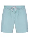 Polo Ralph Lauren Mens Traveller Striped Swim Shorts Raft Green Seersucker Xxl In Green