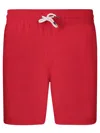 Polo Ralph Lauren Embroidered-logo Corduroy Shorts In Red