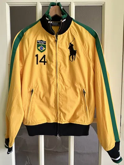 Pre-owned Polo Ralph Lauren T Big Pony Brazil Bomber Jacket In Multi