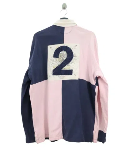 Pre-owned Polo Ralph Lauren T Color Block Patch 2 L/s Polo Rugby Shirt In Multi