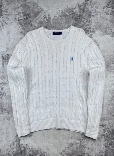 Pre-owned Polo Ralph Lauren T Knited White Sweater