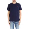 Polo Ralph Lauren Blue Navy Cotton T-shirt In Blue