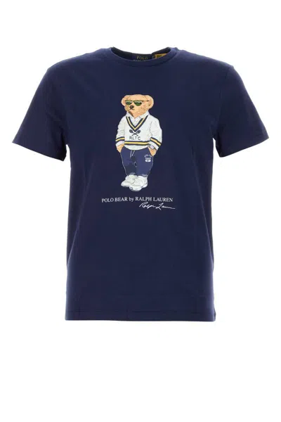 Polo Ralph Lauren Heritage Bear Print T-shirt Classic Oversized Fit In Blue