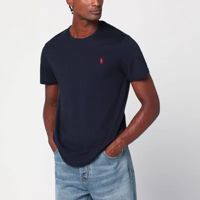 POLO RALPH LAUREN POLO RALPH LAUREN T-SHIRT BLUE IN COTTON CUSTOM SLIM-FIT