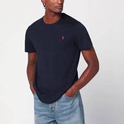 POLO RALPH LAUREN T-SHIRT BLUE IN COTTON CUSTOM SLIM-FIT