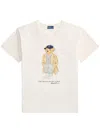 Polo Ralph Lauren Ivory Cotton Jersey T-shirt With Iconic Embroidered Polo Bear In Neutral