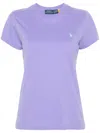Polo Ralph Lauren Purple T-shirt With Contrasting Pony In Violet