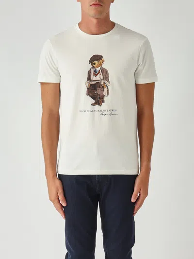 Polo Ralph Lauren T-shirt Custom Slim-fit Polo Bear T-shirt In White