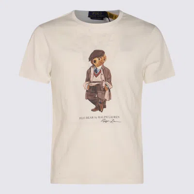 Polo Ralph Lauren White Polo Bear Custom Slim-fit T-shirt In Neutral