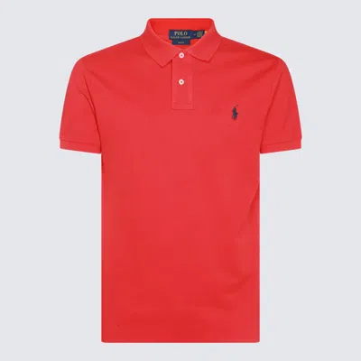Polo Ralph Lauren Ribbed Collar Short Sleeves In Rl2000 Red