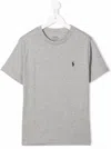 Polo Ralph Lauren Logo Cotton Jersey T-shirt In Grey