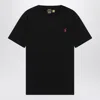 Polo Ralph Lauren Black Cotton T-shirt With Logo In Black