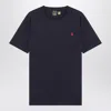 Polo Ralph Lauren Black Cotton T-shirt With Logo In Blue