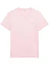 Polo Ralph Lauren Custom Slim Fit Jersey Crewneck T-shirt Man T-shirt Light Pink Size L Cotton In Rosa