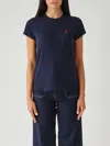 Polo Ralph Lauren T-shirt M/c Girocollo In Jersey Di Cotone T-shirt In Blue