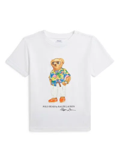 Polo Ralph Lauren Kids' Polo Bear Cotton T-shirt In White