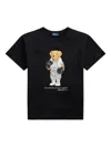 Polo Ralph Lauren Womens Polo Black Bear-print Short-sleeves Cotton-jersey T-shirt