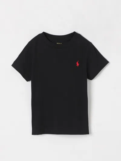 POLO RALPH LAUREN T-SHIRT POLO RALPH LAUREN KIDS COLOR BLACK,G50904002