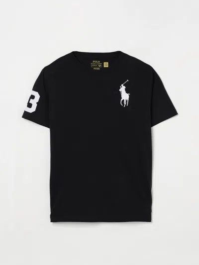 POLO RALPH LAUREN T-SHIRT POLO RALPH LAUREN KIDS COLOR BLACK,G65292002