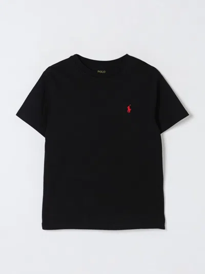 POLO RALPH LAUREN T-SHIRT POLO RALPH LAUREN KIDS COLOR BLACK,G59905002