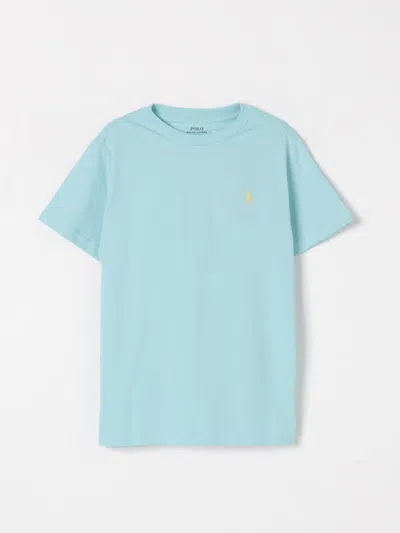 POLO RALPH LAUREN T-SHIRT POLO RALPH LAUREN KIDS COLOR BLUE,G53679009