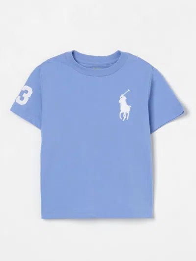 POLO RALPH LAUREN T-SHIRT POLO RALPH LAUREN KIDS COLOR BLUE,G55315009