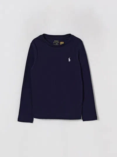 POLO RALPH LAUREN T-SHIRT POLO RALPH LAUREN KIDS COLOR BLUE,H65826009