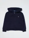 Polo Ralph Lauren Polo Pony Zip-up Cotton Hoodie In Blue