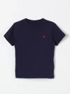 Polo Ralph Lauren Logo-print Cotton T-shirt 3-24 Months In Blau